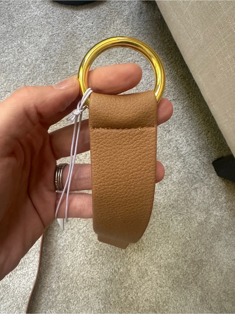 B-Low the Belt Tan Wrap Belt